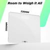 550lb Bathroom Digital Scale for Body Weight with Ultra-Wide Platform and Large LCD Display, Accurate High Precision Scale with Extra-High Capacity(Silver)