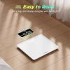 550lb Bathroom Digital Scale for Body Weight with Ultra-Wide Platform and Large LCD Display, Accurate High Precision Scale with Extra-High Capacity(Silver)