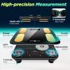 RunStar Digital Bathroom Scale for Body Weight, Body Fat, BMI 28 Measurements, Innovative 8-Electrode Smart Scales FSA&HSA Eligible with Voice Prompt Function High Accurate Bluetooth Weight Machine(Black Gold)