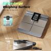 RunStar Scale for Body Weight and Fat Percentage, 8 Electrodes High Precision Digital Scale for BMI 28 Body Composition Measurement, Bathroom Smart Scales with Large Color Display FSA&HSA Eligible(Silver)