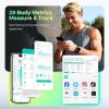 RunStar Smart Scale for Body Weight and Fat Percentage, 8 Electrodes High Precision Body Composition Scale with Set Functions Handle, Body Analyzer Scale Sync App 28 Metrics 400lbs