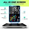 RunStar Smart Scale for Body Weight and Fat Percentage, High Accuracy Digital Bathroom Scale with Large Display for BMI Heart Rate 22 Body Composition Analyzer Sync with Fitness App 400lb(Large)