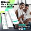RunStar Smart Scale for Body Weight and Fat Percentage, High Accuracy Digital Bathroom Scale with Large Display for BMI Heart Rate 22 Body Composition Analyzer Sync with Fitness App 400lb(Large)
