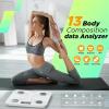 Scale for Body Weight and Fat Percentage, RunStar Digital Accurate Bathroom Smart Scale with Large Display, FSA&HSA Eligible 13 Body Composition Analyzer Sync App, Black Gold(White)