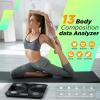 Scale for Body Weight and Fat Percentage, RunStar Digital Accurate Bathroom Smart Scale with Large Display, FSA&HSA Eligible 13 Body Composition Analyzer Sync App, Black Gold(Black)