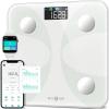 Scale for Body Weight and Fat Percentage, RunStar Digital Accurate Bathroom Smart Scale with Large Display, FSA&HSA Eligible 13 Body Composition Analyzer Sync App, Black Gold(White)