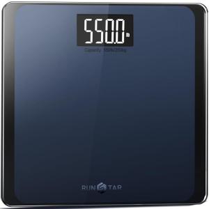 550lb Bathroom Digital Scale for Body Weight with Ultra-Wide Platform and Large LCD Display, Accurate High Precision Scale with Extra-High Capacity(Blue-black)