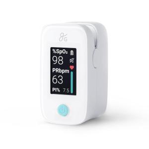 Greater Goods Finger Pulse Oximeter, Blood Oxygen Meter, Measures SpO2, Heart Rate, and PI, Includes Batteries & Lanyard