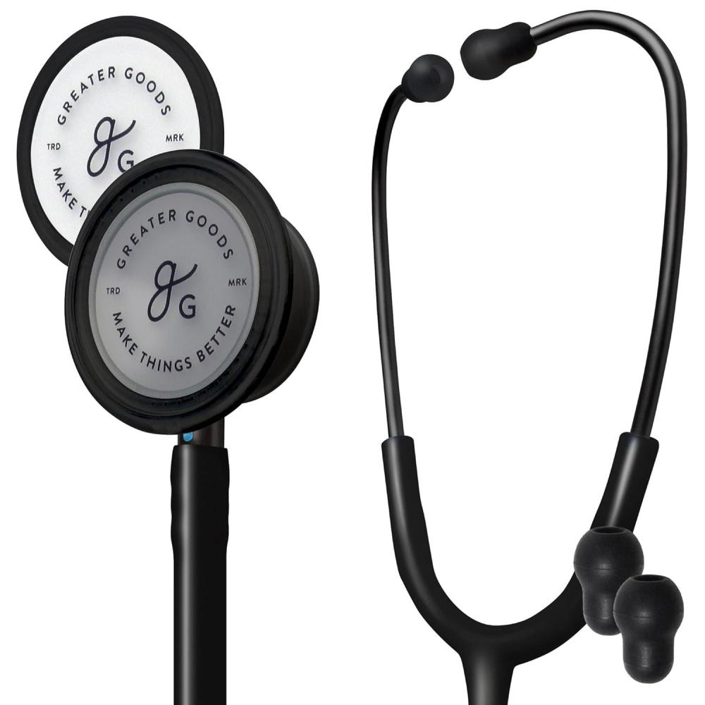 image:imageGreater Goods DualHead Stethoscope  Clinical Grade Lightweight HighPrecision Sound Ideal for Doctors Nurses Students and Medical Professionals FSA and HSA Eligible BlackTriple Black