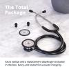 Greater Goods Dual-Head Stethoscope – Clinical Grade, Lightweight, High-Precision Sound, Ideal for Doctors, Nurses, Students, and Medical Professionals, FSA and HSA Eligible (Black)(Black w/Stainless Steel Binaural)