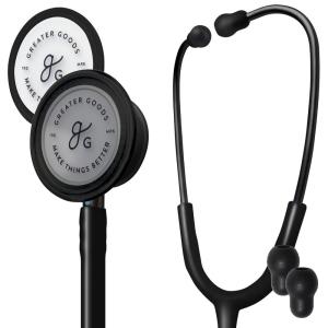 Greater Goods Dual-Head Stethoscope – Clinical Grade, Lightweight, High-Precision Sound, Ideal for Doctors, Nurses, Students, and Medical Professionals, FSA and HSA Eligible (Black)(Triple Black)