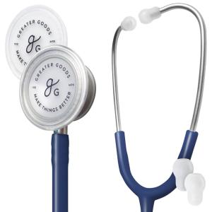 Greater Goods Dual-Head Stethoscope – Clinical Grade, Lightweight, High-Precision Sound, Ideal for Doctors, Nurses, Students, and Medical Professionals, FSA and HSA Eligible (Black)(Blue)
