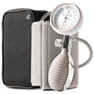 Greater Goods Sphygmomanometer, Latex-Free Manual Blood Pressure Cuff, Home Use, Elderly Care with Carrying Case, Onyx Black(Cloud Gray)