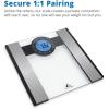 Greater Goods Designer Bathroom Scale: Non-Slip Silicone Cover, Hidden LED Display, Spot-On Precision, 400 lb Capacity (Gray)(Bluetooth – Clear)