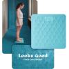Greater Goods Designer Bathroom Scale: Non-Slip Silicone Cover, Hidden LED Display, Spot-On Precision, 400 lb Capacity (Gray)(Scale w/ Aqua Silicone Cover)