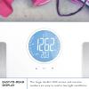 Greater Goods Digital Bathroom Scale for Body Weight, BMI, Body Fat, Muscle Mass, Bluetooth Smart Scale with App Integration, 400 lbs, Black(White  Basic Wifi Model w/ Circle Screen)