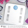 Greater Goods Digital Bathroom Scale for Body Weight, BMI, Body Fat, Muscle Mass, Bluetooth Smart Scale with App Integration, 400 lbs, Black(White  Basic Wifi Model w/ Circle Screen)