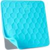 Greater Goods Designer Bathroom Scale: Non-Slip Silicone Cover, Hidden LED Display, Spot-On Precision, 400 lb Capacity (Gray)(Scale w/ Blue Silicone Cover)