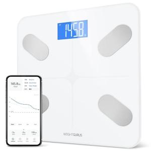Greater Goods Digital Bathroom Scale for Body Weight, BMI, Body Fat, Muscle Mass, Bluetooth Smart Scale with App Integration, 400 lbs, Black(White  Basic Wifi BMI)