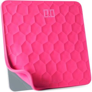 Greater Goods Weight Gurus Scale for Body Weight, Digital Bluetooth Scale for BMI, Body Fat, Muscle Mass, 400lb, Designed in St. Louis(Scale w/ Dark Pink Cover)