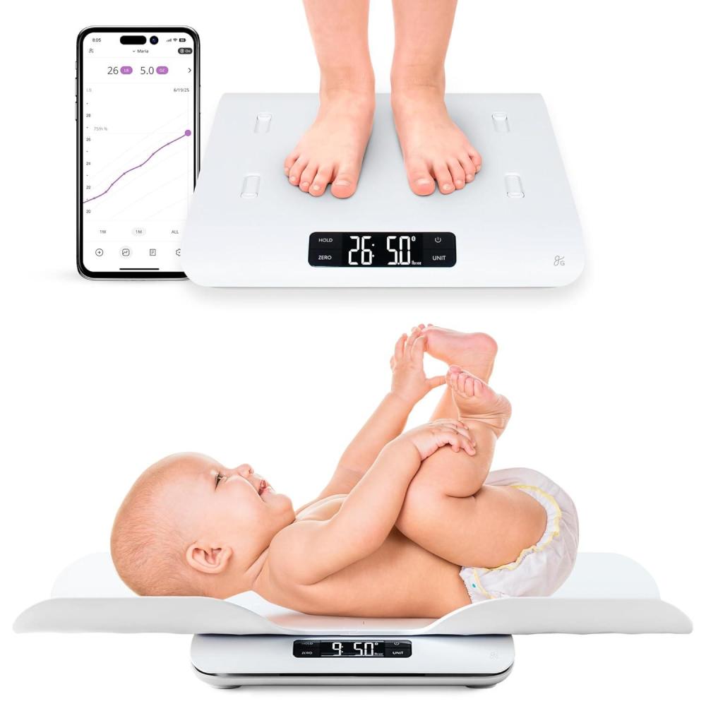 image:imageGreater Goods Smart Bluetooth Baby Scale with inHouse Algorithm for Wiggly Babies Infants and ToddlersMedical Grade Smart Baby Scale