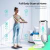 RunStar Smart Scale for Body Weight, 8 Electrodes High Precision Digital Bathroom Scale with Set Functions Handle, Body Composition Scale for 28 Metrics 400lbs, Blue-Black