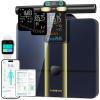 RunStar Smart Scale for Body Weight, 8 Electrodes High Precision Digital Bathroom Scale with Set Functions Handle, Body Composition Scale for 28 Metrics 400lbs, Blue-Black